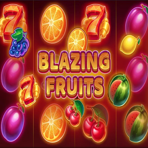 Blazing Fruits slot logo by Inbet Games at Honeybetz Casino